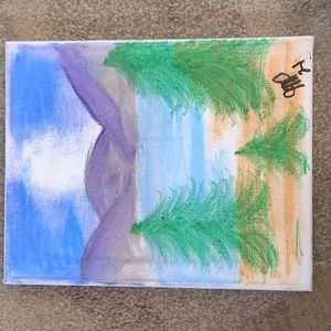 8 x 10 Painting. Purple Mountain